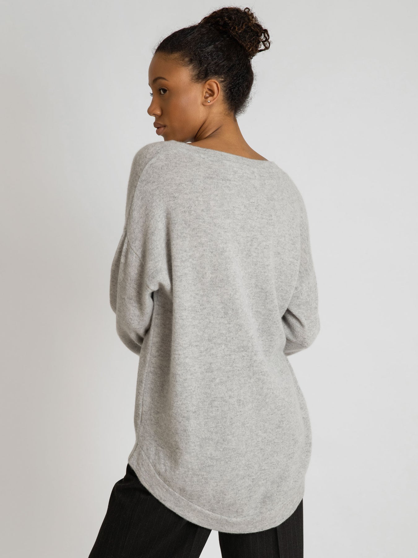 Cashmere Sweater "Alva" - Ljusgrå