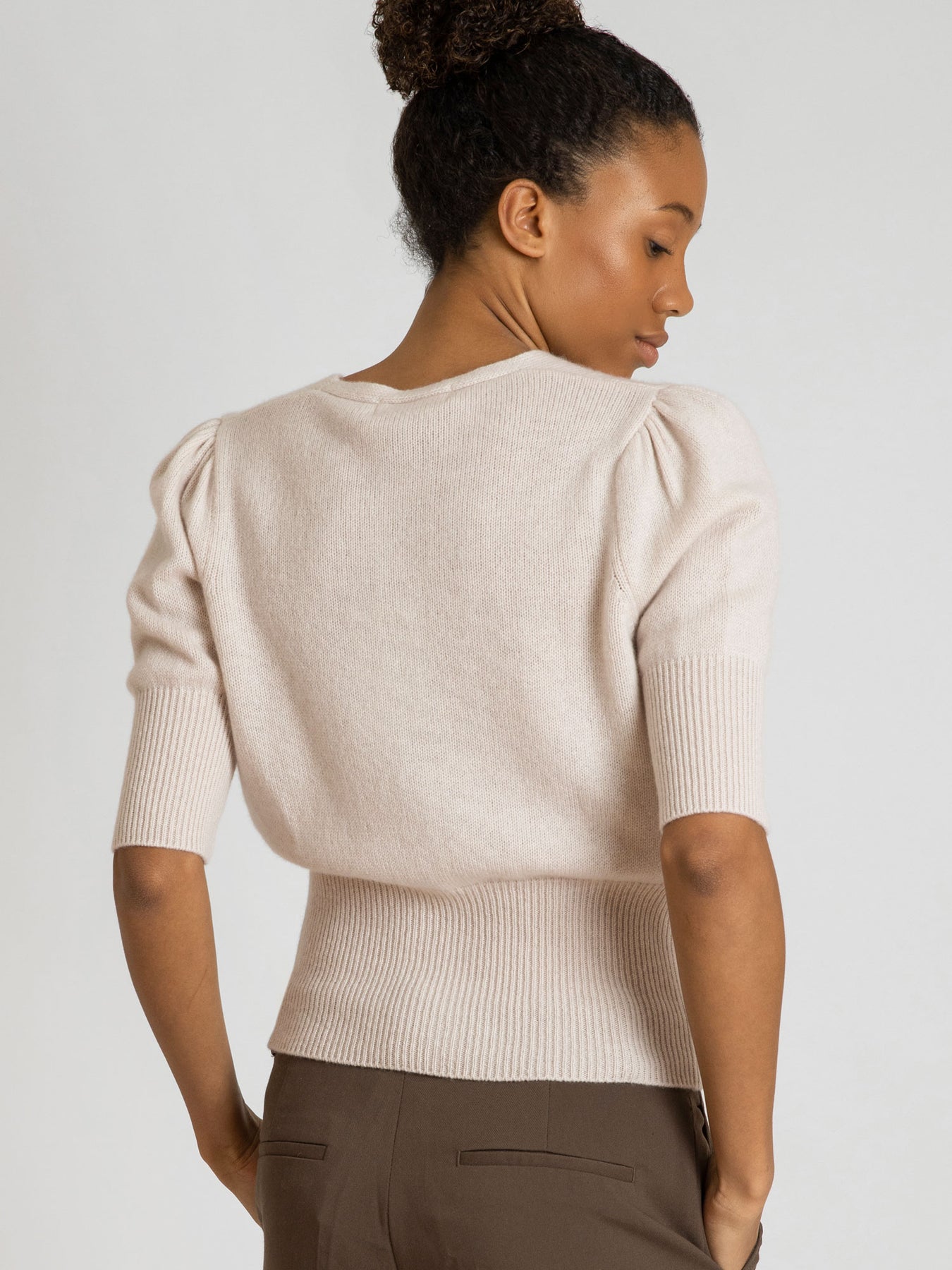 Cashmere Cardigan "Grace" - Pearl