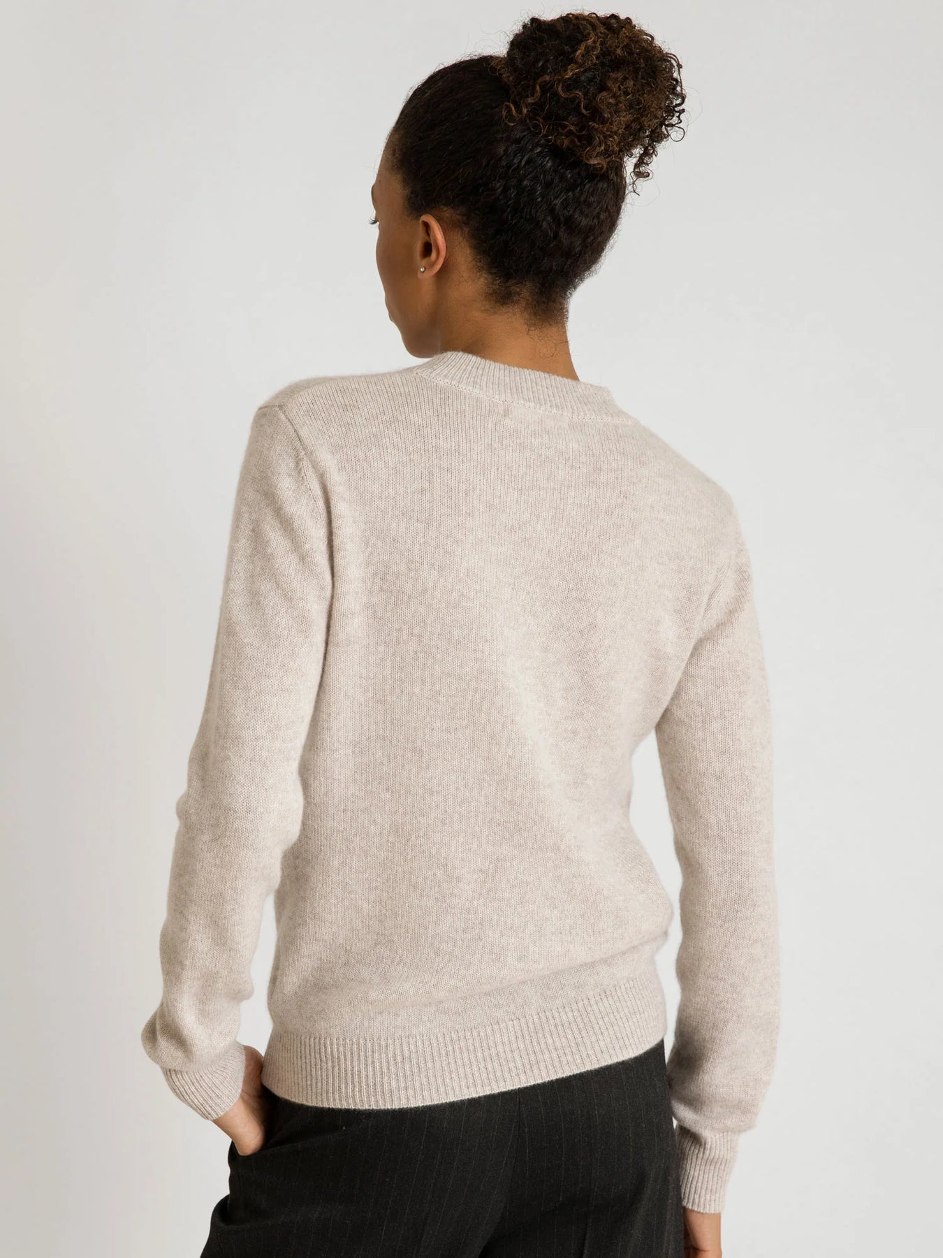 Kashmirtröja "Sofia Long" - Beige