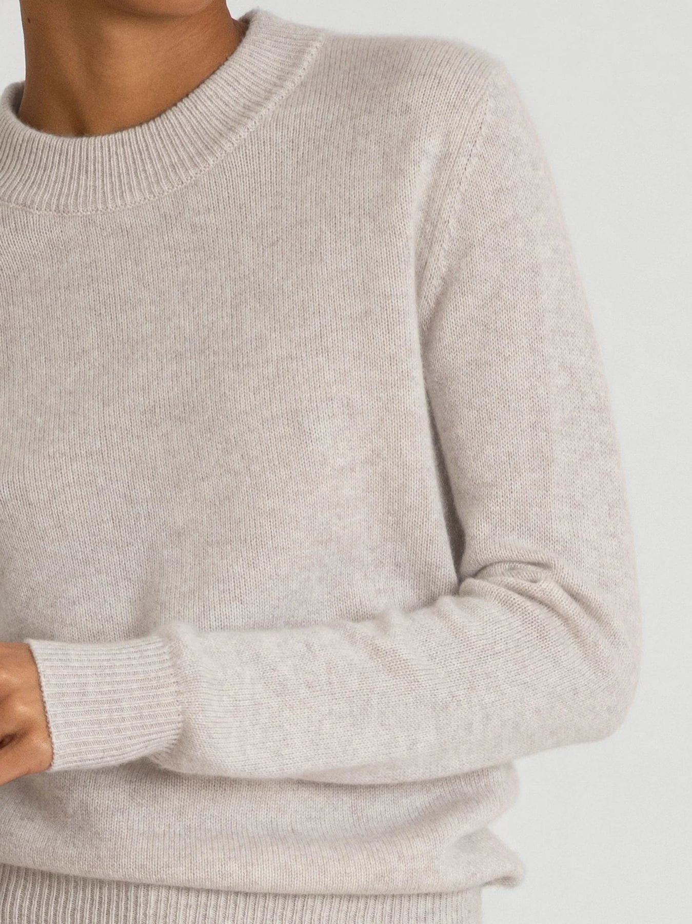 Kashmirtröja "Sofia Long" - Beige