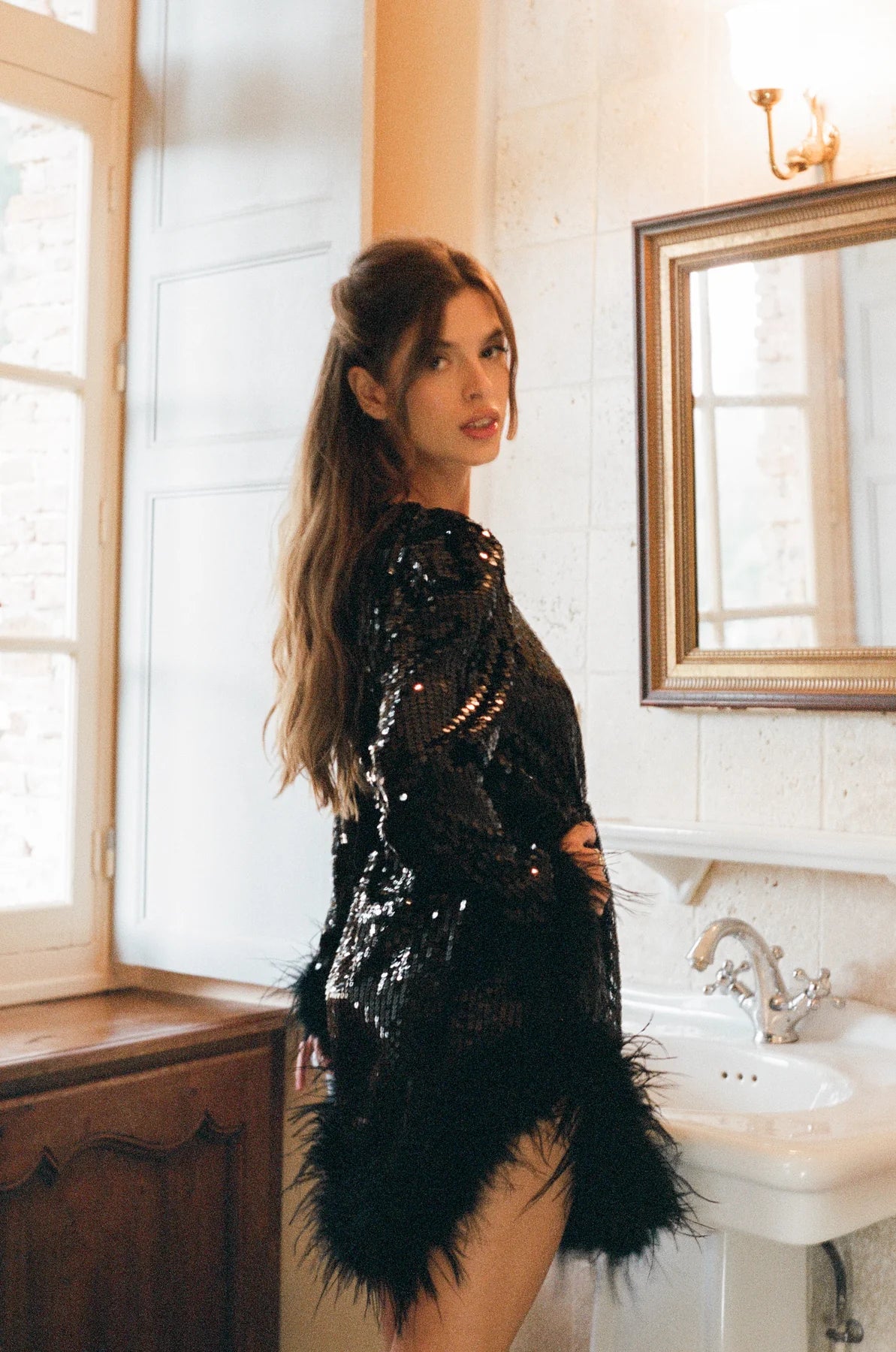Charly Dress - Black Sequins
