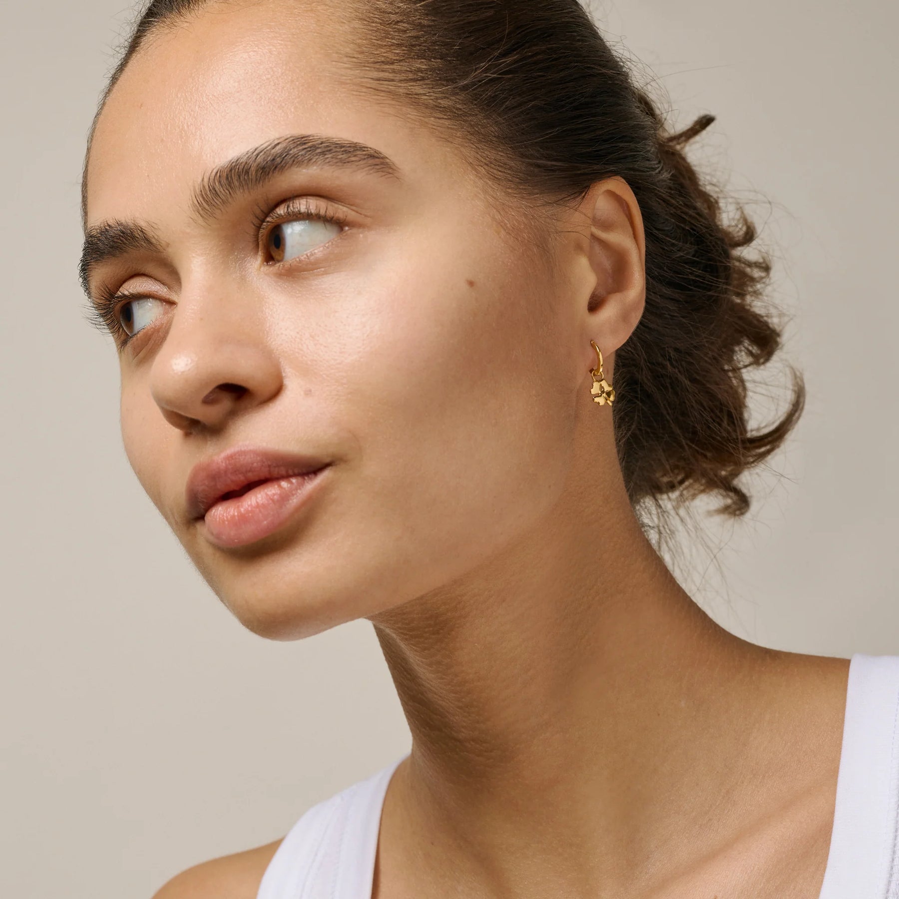 Organic Clover Charm - Gold