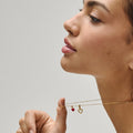 Organic Heart Charm - Guld