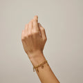 Organic Heart Charm - Guld