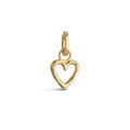 Organic Heart Charm - Guld