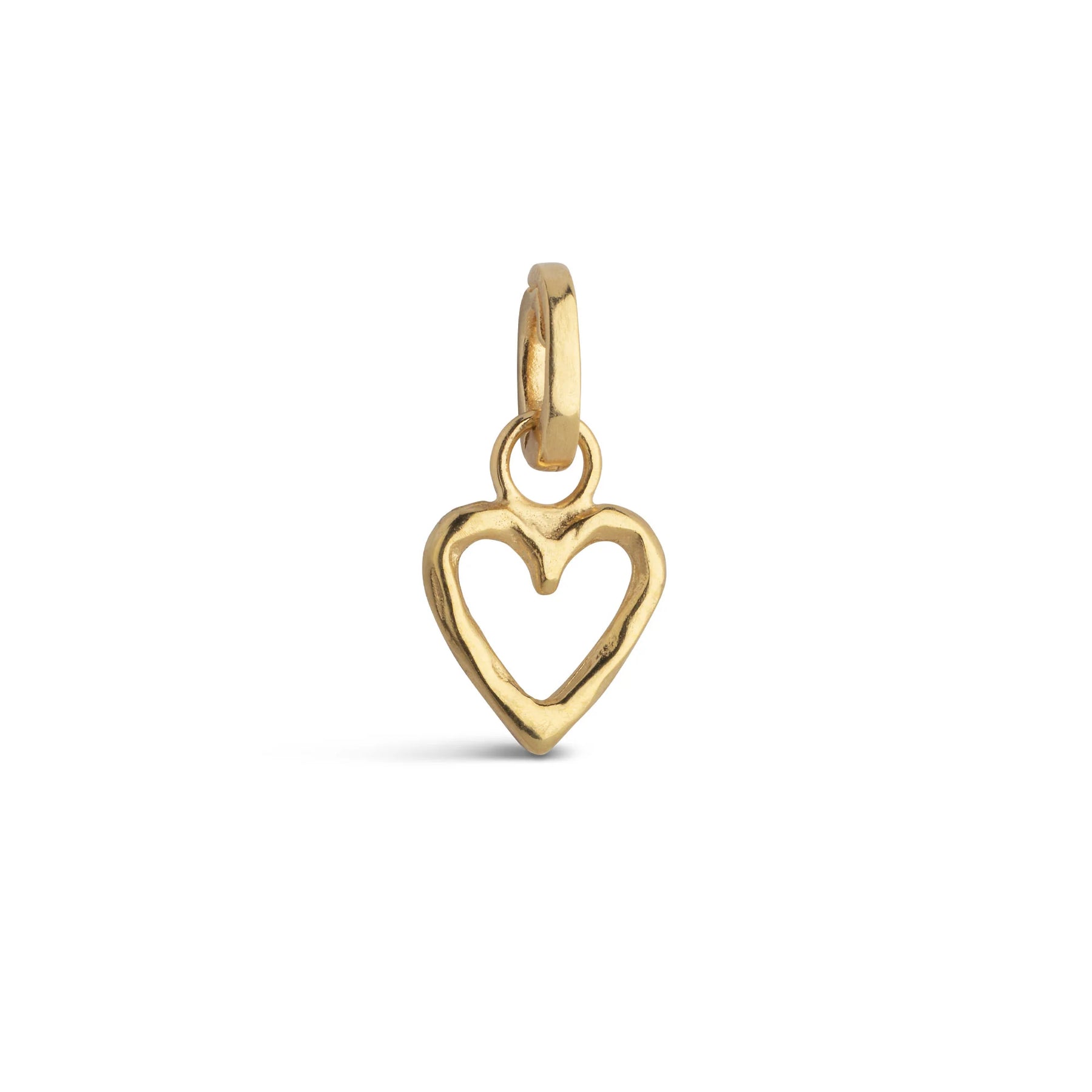 Organic Heart Charm - Guld