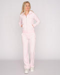 Robertson Classic Velour Zip Hoodie - Cherry Blossom