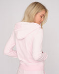 Robertson Classic Velour Zip Hoodie - Cherry Blossom