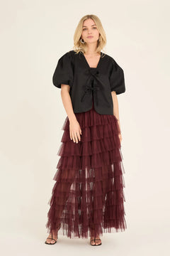Christa Bow Jacket - Black