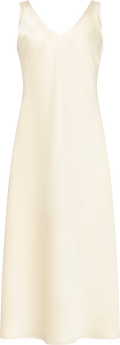 Claire Satin Dress - Butter Yellow