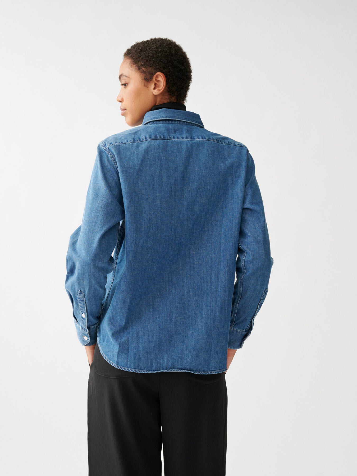 Julie Josephine Liv Denimskjorta - Washed Mid Blue