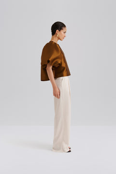 Cleo Puff Sleeve Blouse - Amber
