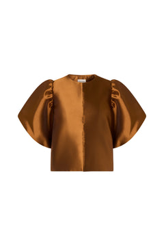 Cleo Puff Sleeve Blouse - Amber