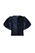 Cleo Puff Sleeve Blouse - Mörkblå