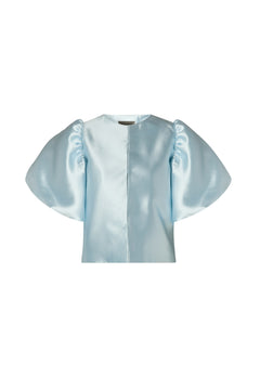 Cleo Puff Sleeve Blouse - Ice Blue