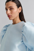 Cleo Puff Sleeve Blouse - Ice Blue