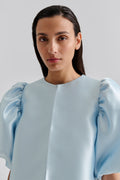 Cleo Puff Sleeve Blouse - Ice Blue