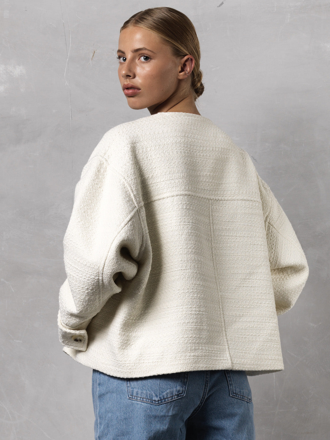 Coco Tweed Jacket - Creme