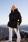 Sonja Belt Puffer Jacket - Black