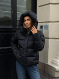 Angelika Down Puffer Jacket - Black