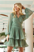 Jade Wave Dress - Azur Sparkle