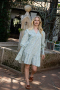 Embla Poplin Print Dress - Blue Garden