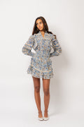 Vilde Voile Skirt - Blue Fleur