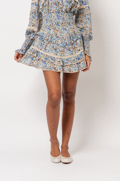 Vilde Voile Skirt - Blue Fleur