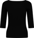 Corine Crop Sleeve Top - Svart