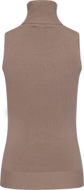 Corine T-Neck Top - Dark Sand