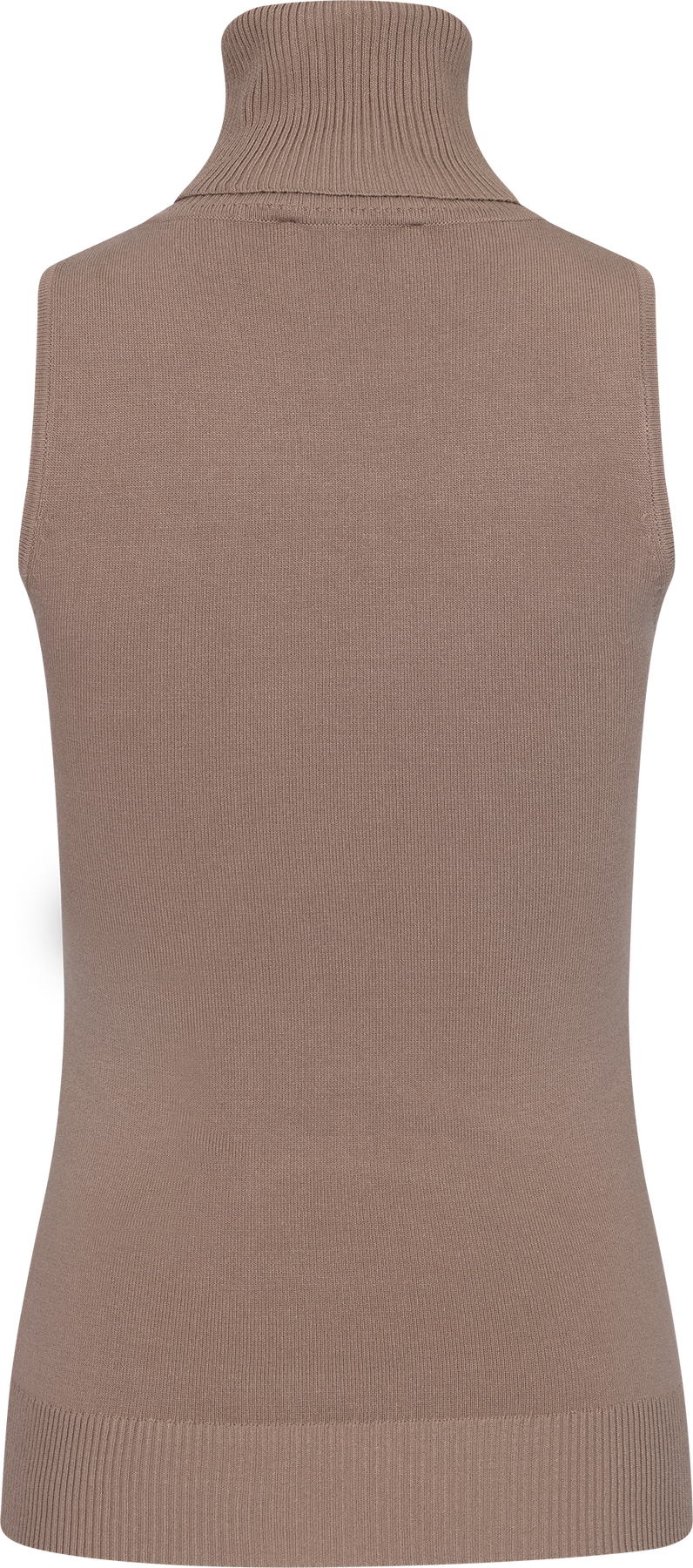 Corine T-Neck Top - Dark Sand