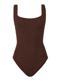 Coverage Square Neck Swim - Metallic Chocolate