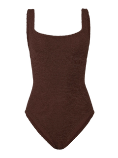 Coverage Square Neck Swim - Metallic Chocolate