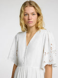 Dahlia Ss Short Broderi Klänning Noos - Bright White