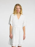 Dahlia Ss Short Broderi Klänning Noos - Bright White