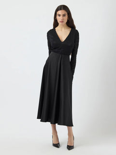 Yaspella Hw Volume Ankle Skirt - Black