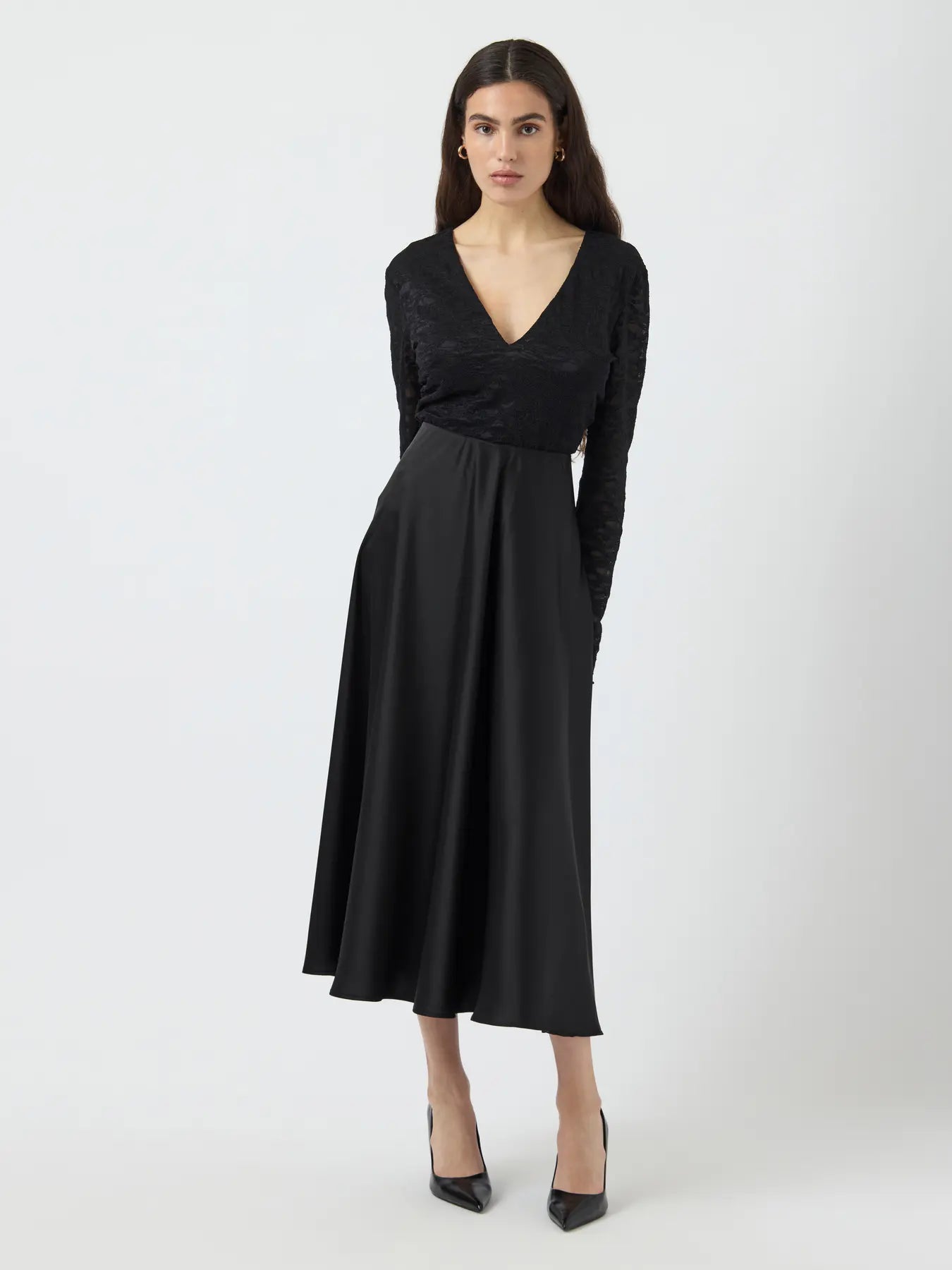 Yaspella Hw Volume Ankle Skirt - Svart