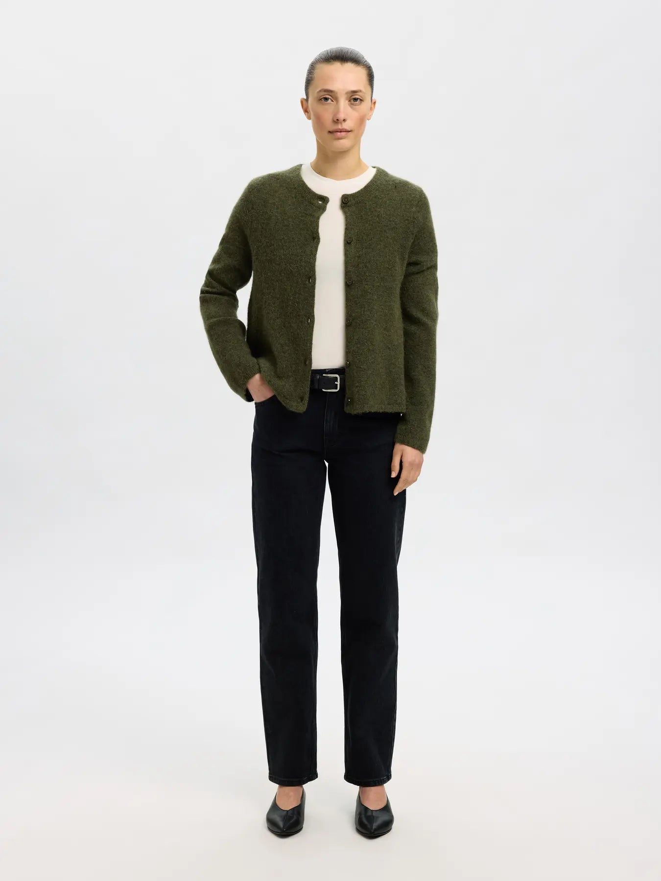 Lulu New LS Knit Cardigan - Kalamata Melange
