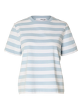 Essential Ss Striped Boxy Tee Noos - Cashmere Blue/Bright White - Wide