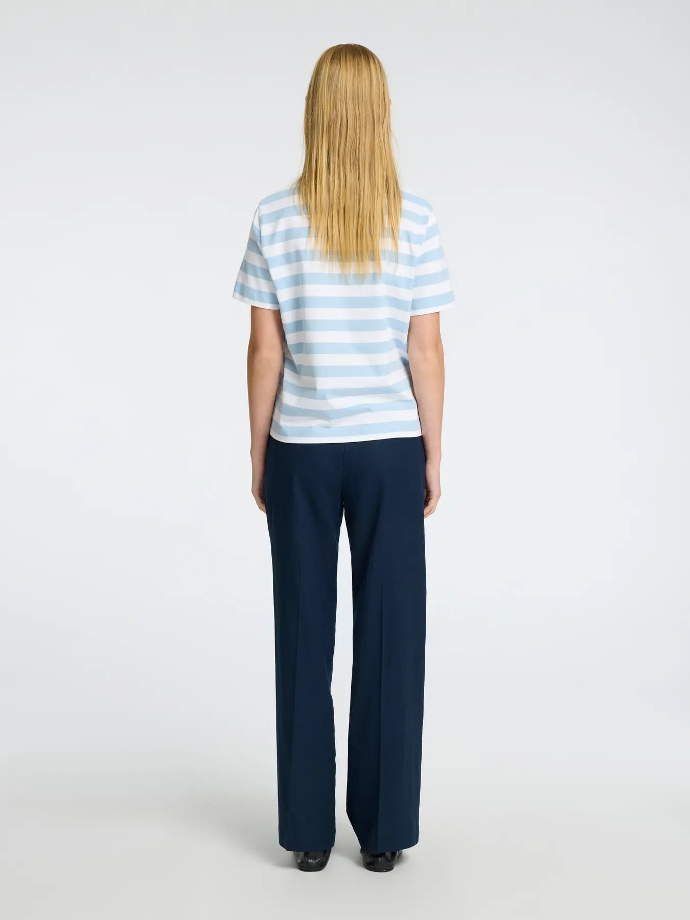 Essential Ss Striped Boxy Tee Noos - Cashmere Blue/Bright White - Wide