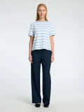 Essential Ss Striped Boxy Tee Noos - Cashmere Blue/Bright White - Wide