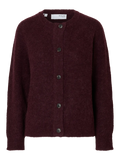 Lulu Ls Knit Short Cardigan - Fig Melange