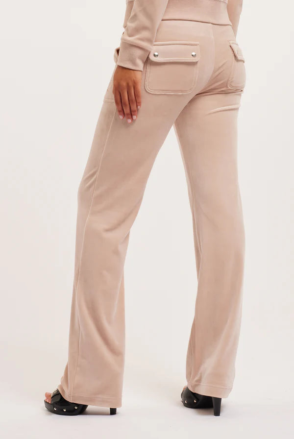 Del Ray Classic Velour Pant Pocket - Mushroom