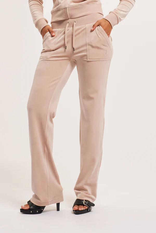Del Ray Classic Velour Pant Pocket - Mushroom