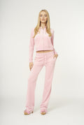 Del Ray Classic Velour Pant Pocket - Candy Pink