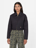 Lined Eisenhower Cropped W Rec - Black