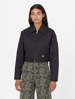Lined Eisenhower Cropped W Rec - Black