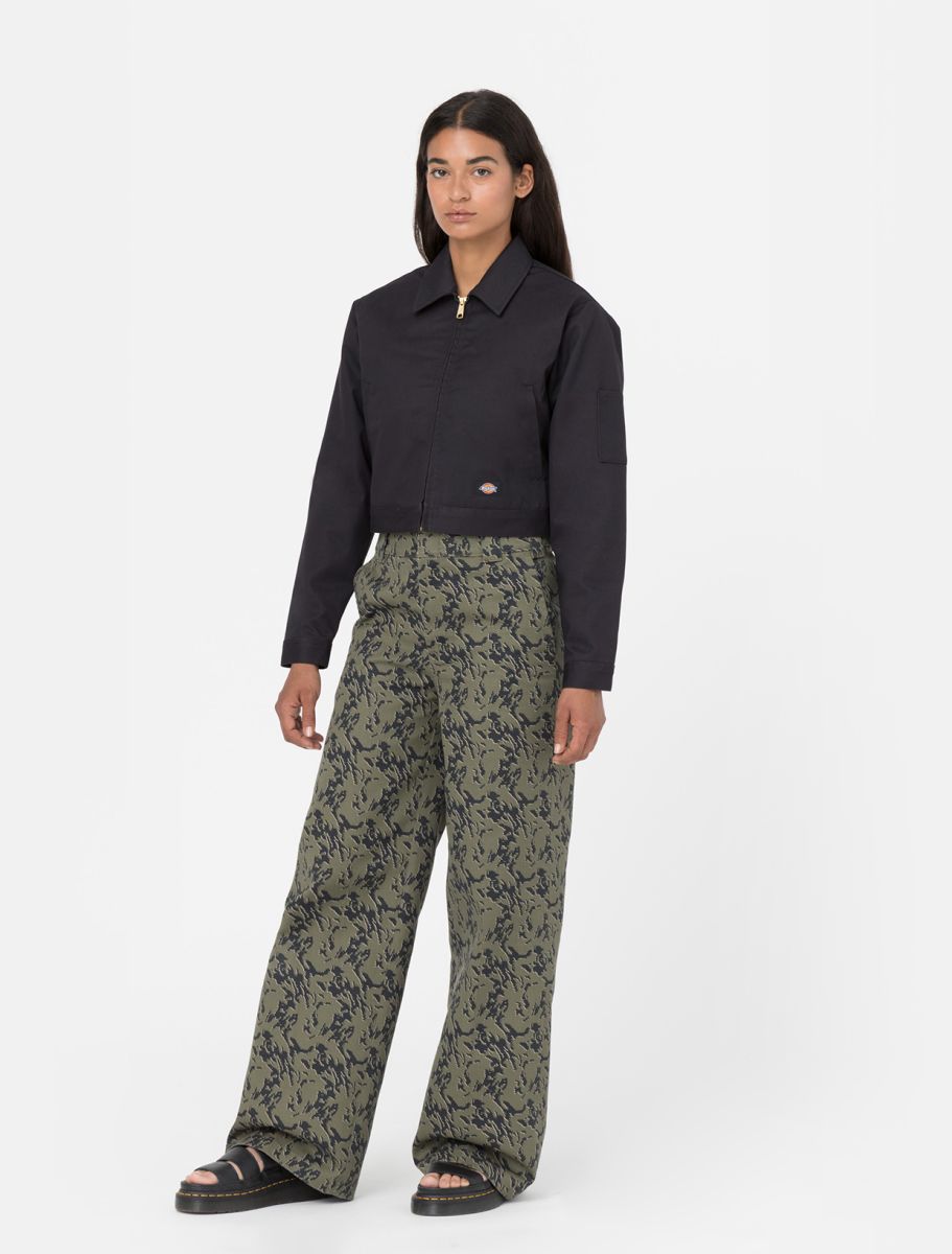Lined Eisenhower Cropped W Rec - Black