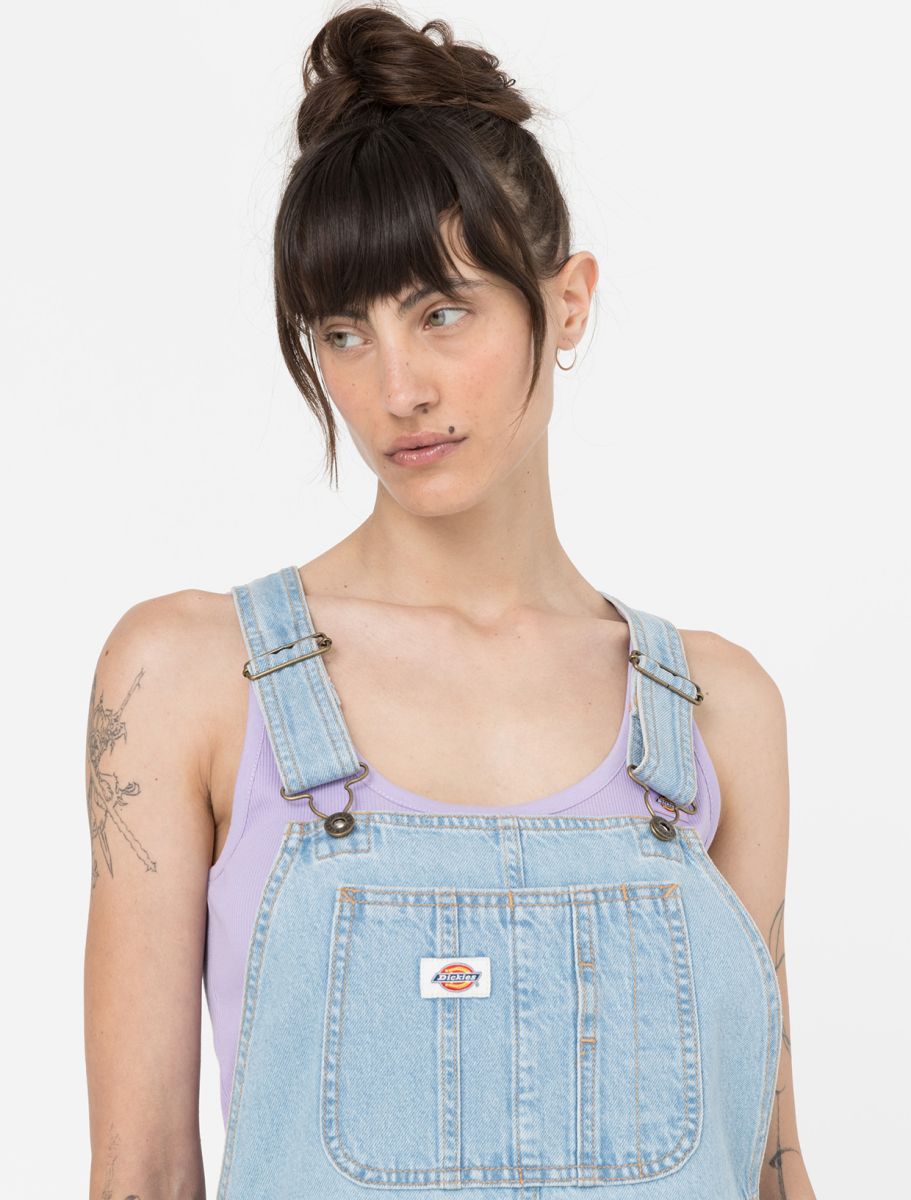 Classic Denim Bib W - Vintage Blue