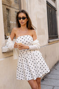 Enia Dot Dress - Vit